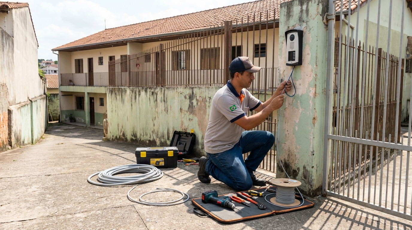 Instalação de porteiro eletrônico em Maringá‑PR